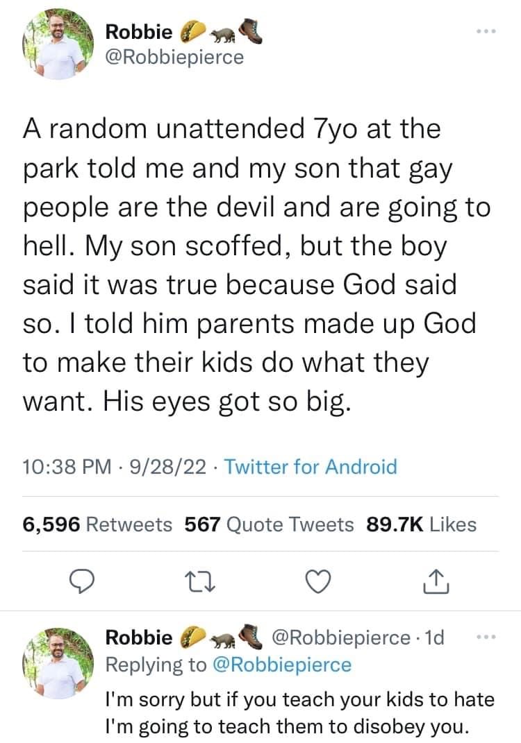 Better To Teach a Child to Disobey Than to Teach Them To Hate