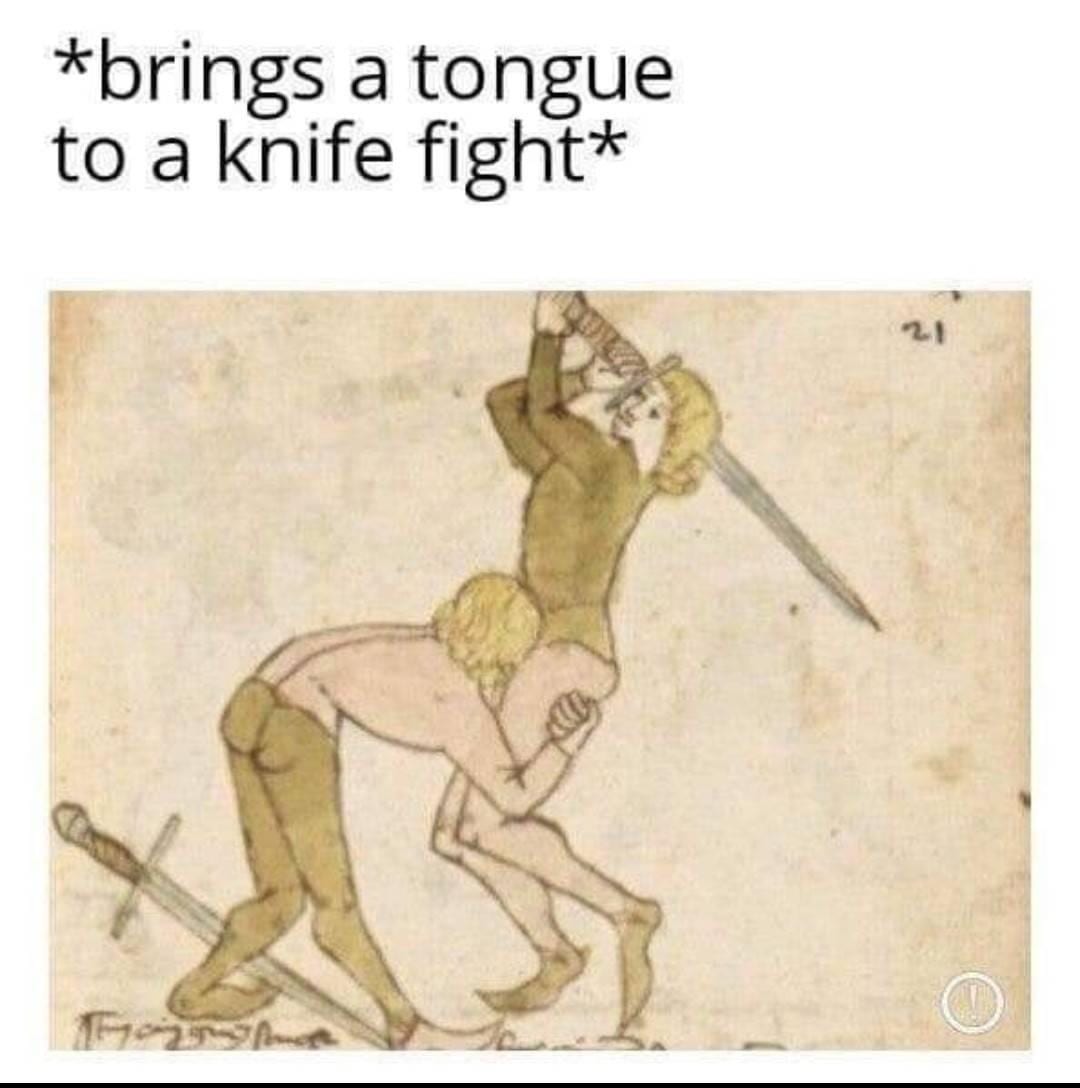 Creative Way To Fight In A Knife Fight