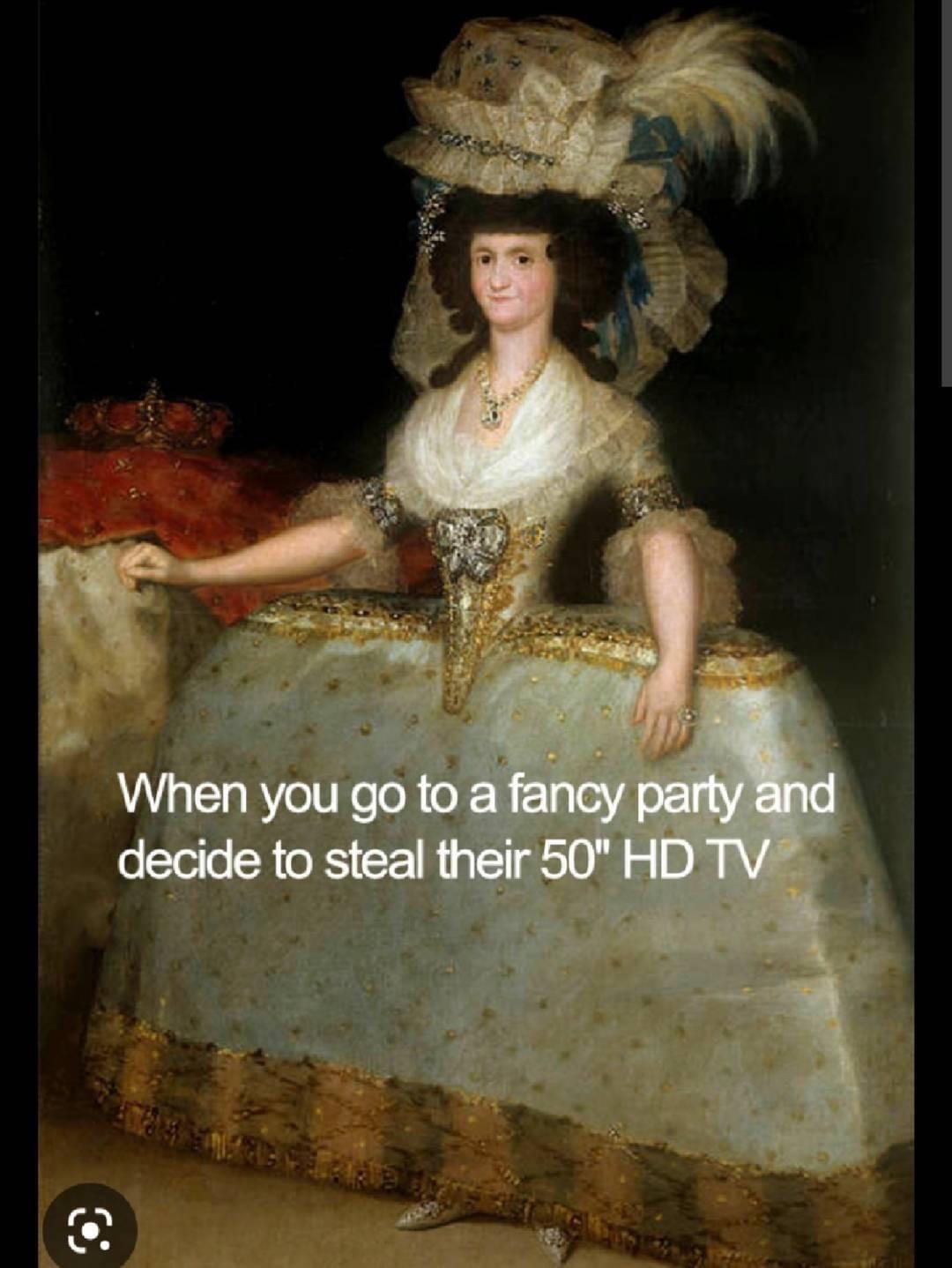 Fitting A TV Under Your Dress To Steal
