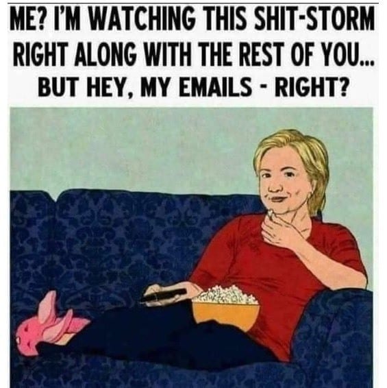 Hilary Clinton Watching the Donald Trump Shit Show