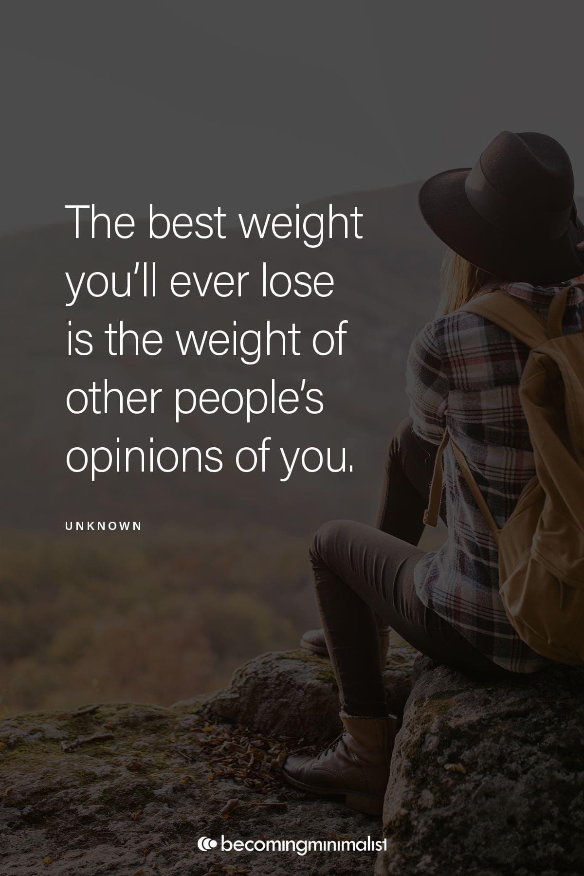 Losing the Weight of Other People's Opinion of You