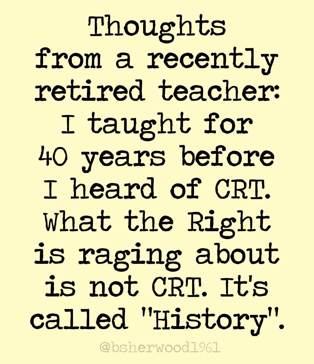 A Teachers Thought Critical Race Theory