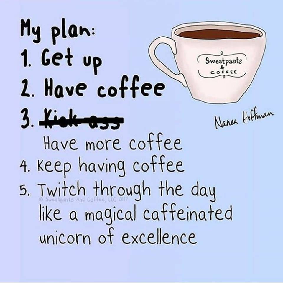 My Plan For The Day is to Be A Magical Caffeinated Unicorn of Excellence!