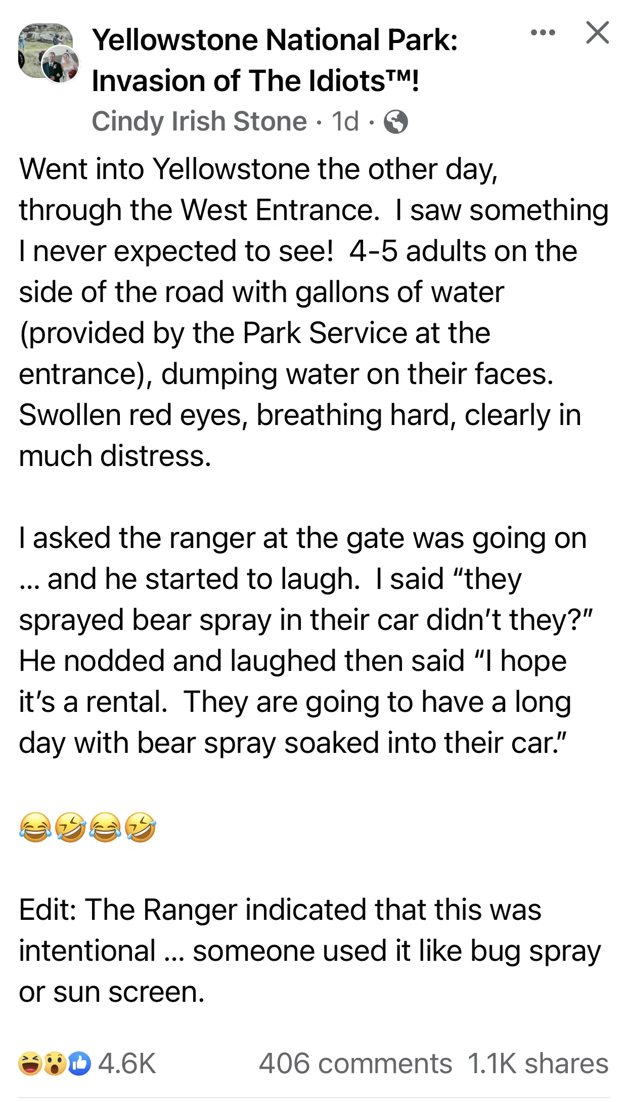 Bear Spray is Not Bug Spray